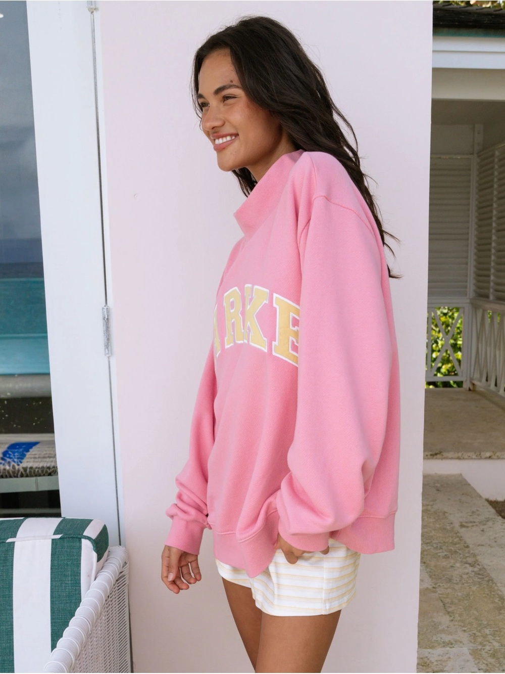 NWT Parke Summerland Mockneck in Starburst- size S/M - Picture 3 of 6